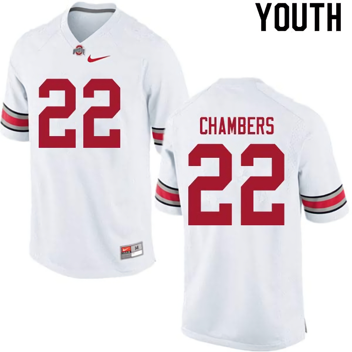 Steele Chambers Ohio State Buckeyes Youth NCAA #22 Nike White College Stitched Football Jersey NYS7156TN